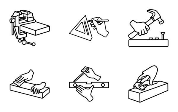 carpenters tools outlines