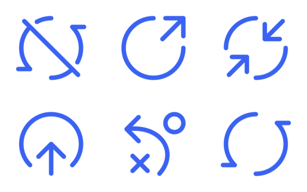 arrow icons interface set 24px