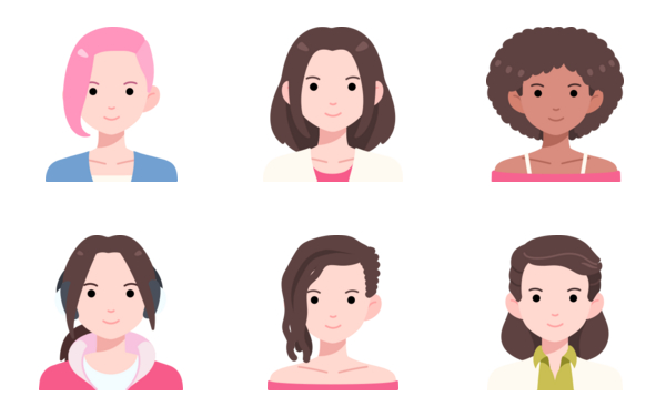 avatar woman flat avatar woman flat