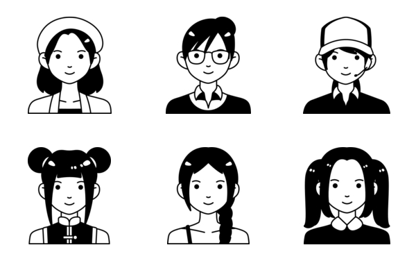 avatar woman semisolid black and white