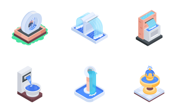 isometric fountain