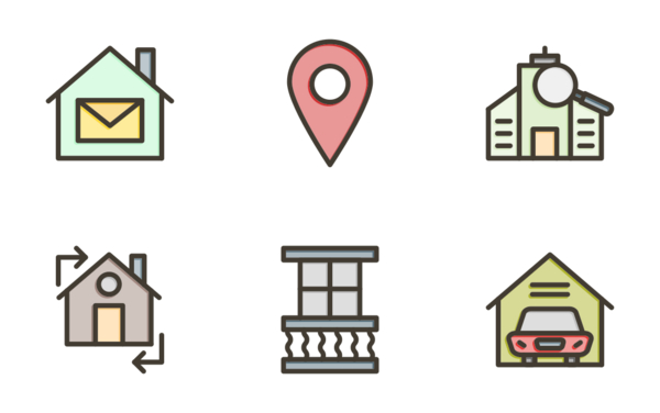 real estate thick line filled colors real estate thick line filled colors