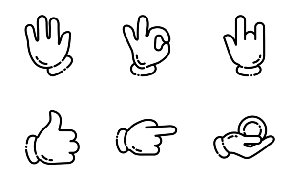 cartoon hand gestures