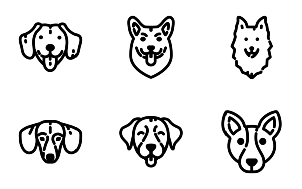 dogs outline