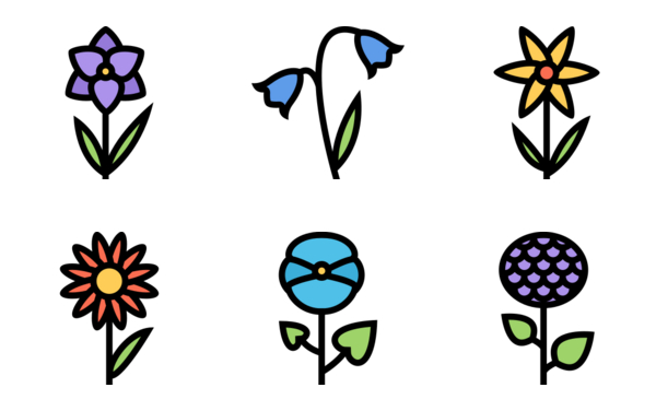 flowers colored flowers colored