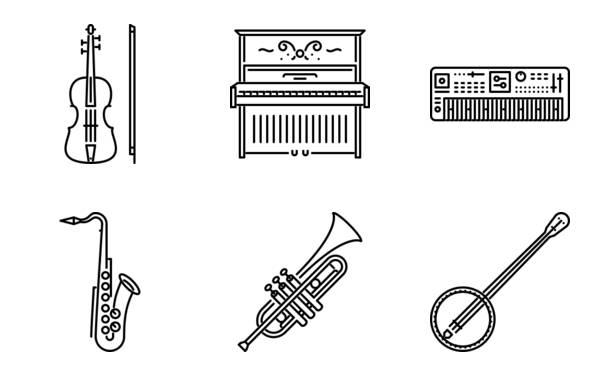 music outline music outline