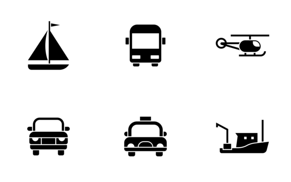 transportation  glyph style