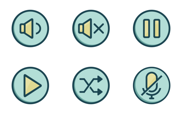 multimedia buttons collection