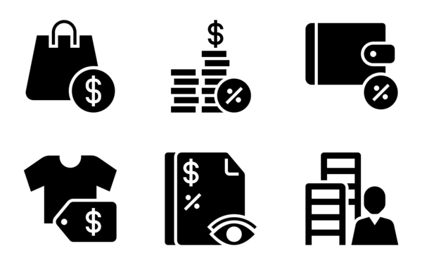 business and finance glyph 24