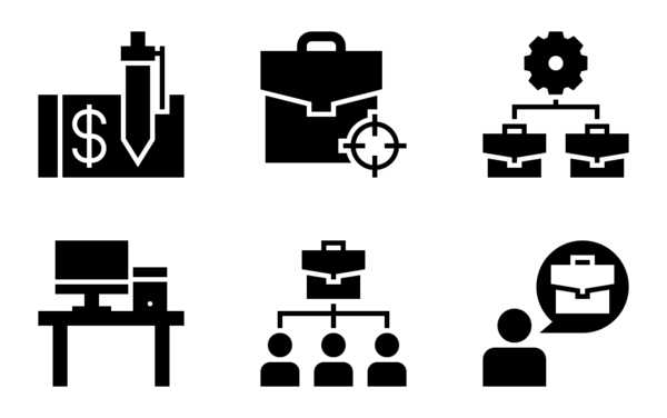 business and finance glyph 28