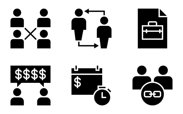 business and finance glyph 34