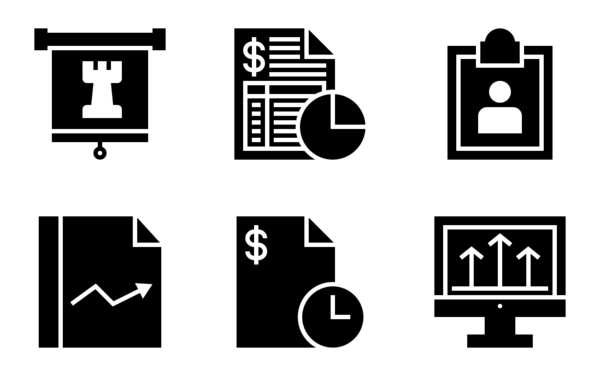 business and finance glyph 35