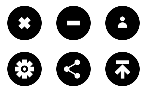 bold circular appweb icons