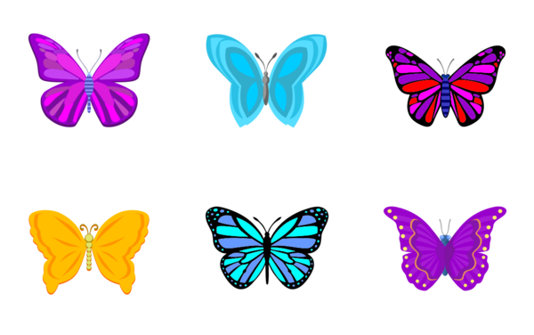 colored butterfly