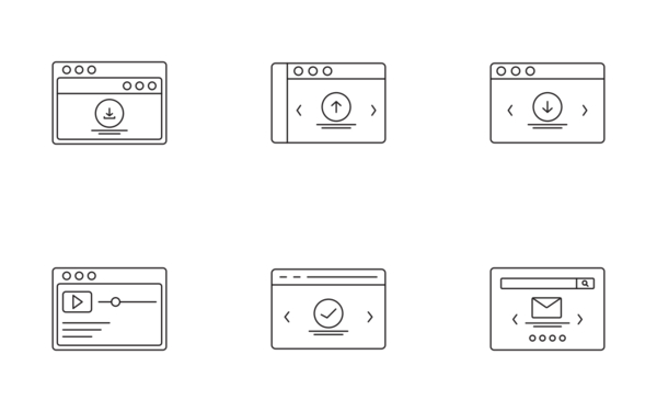 modern wireframe outline