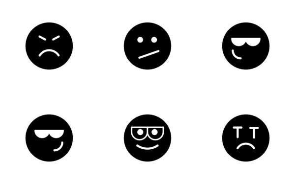 black smileys