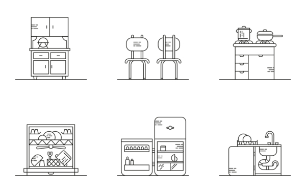 kitchen furniture  outline