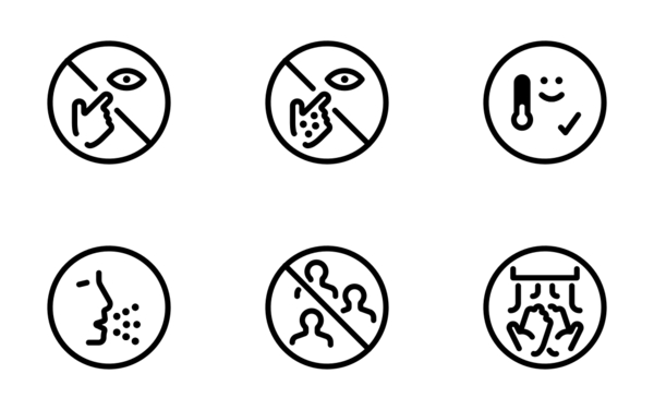 coronavirus protective measures circle