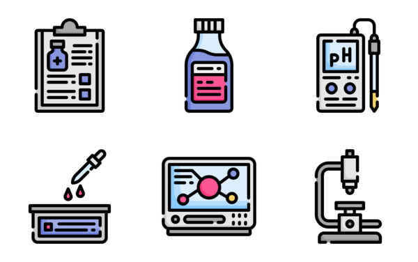 laboratory filled outline