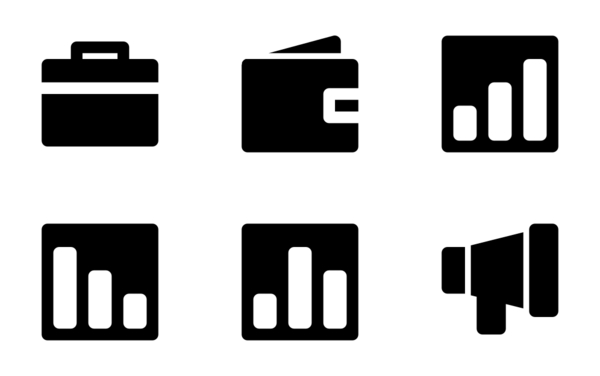 business and finance glyph