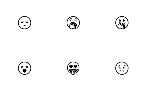 set of emoticon