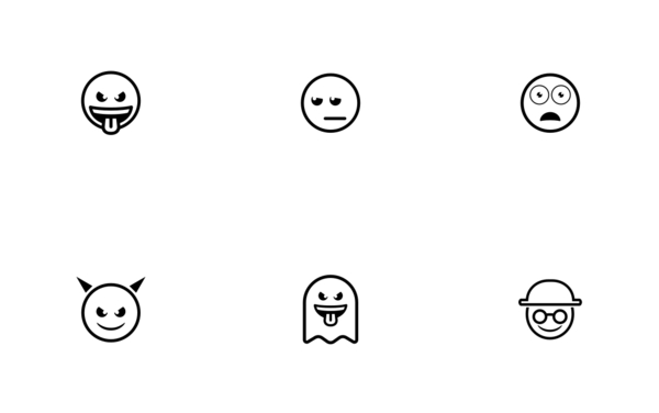 set of emoticon