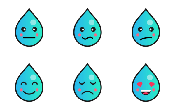 droplet emojis