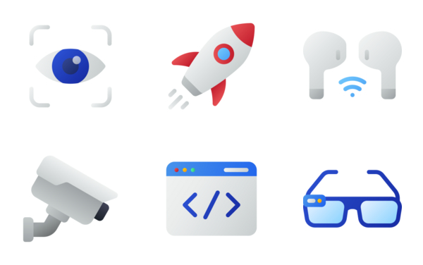 technology icons set