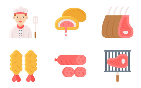 food and restaurant detailed flat