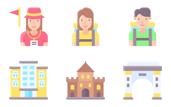 tourism detailed flat