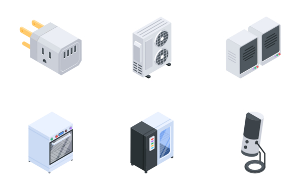 devices isometric icons