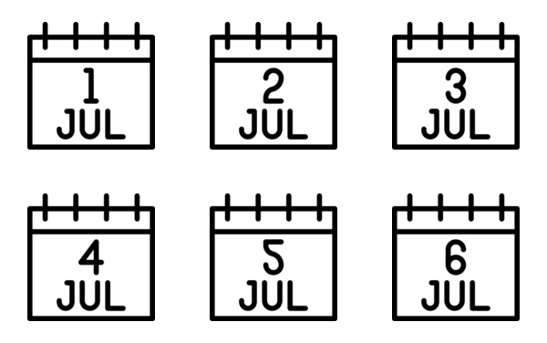 calendar of july