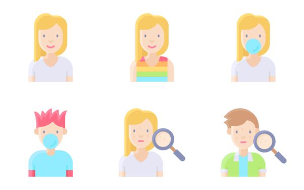 teenage detailed flat