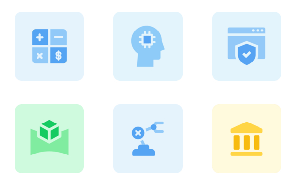 digital flat icons pack