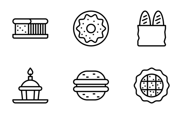 collection of bakery icons