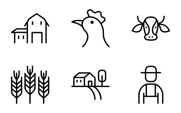 agriculture icons pack