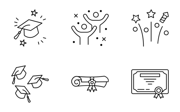 graduation icons pack