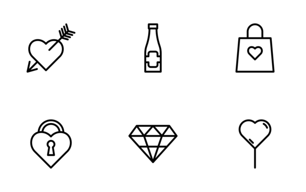 wedding icon set