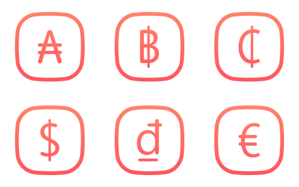 currency gradient outline