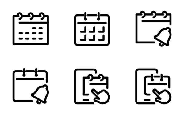 calendars icons line