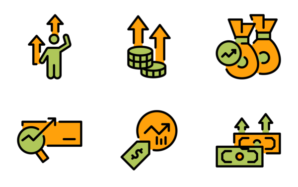 growth flat icons