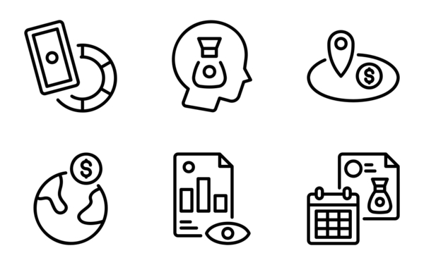 finance business line icons