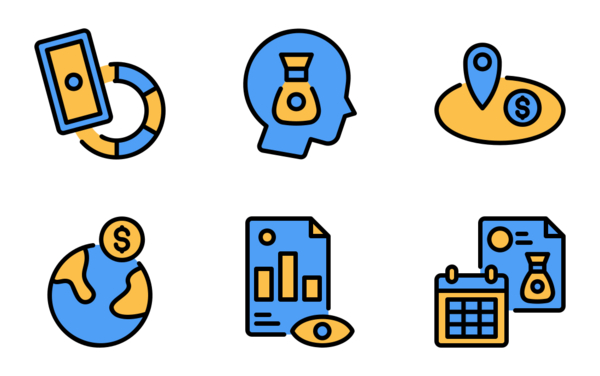 finance business flat icons