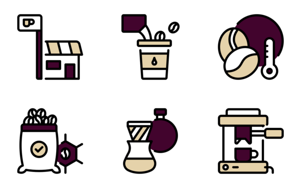 coffee flat icons