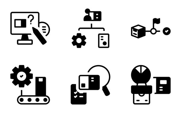 product management solid icons