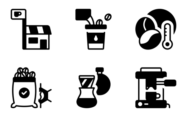 coffee solid icons