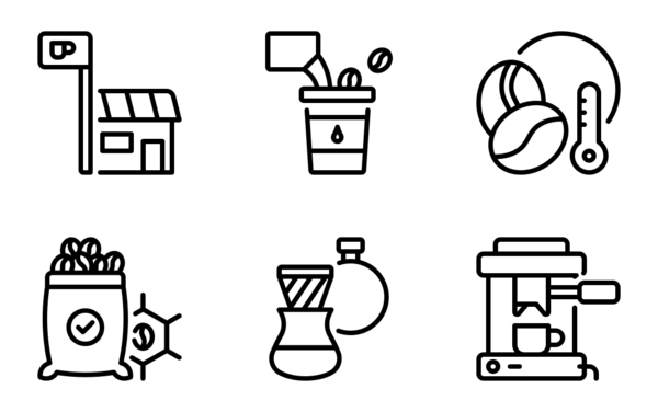 coffee line icons