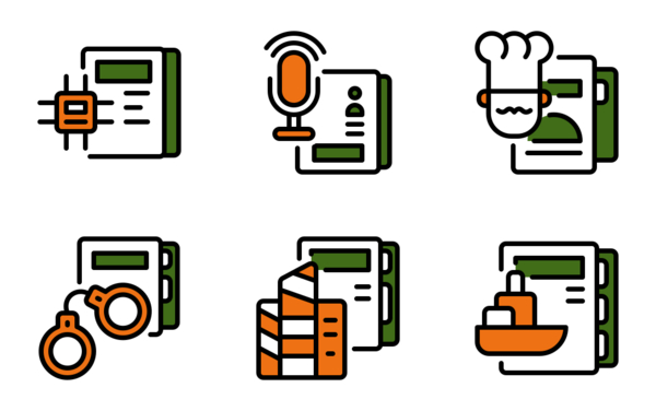 book flat icons