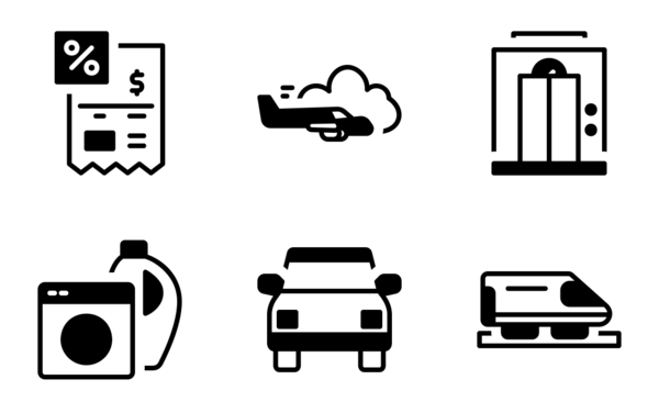 public service solid icons