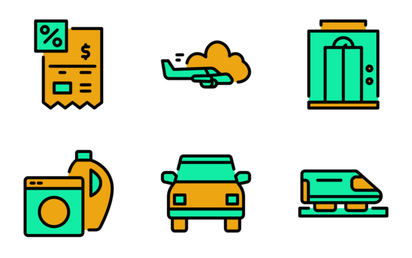 public service flat icons